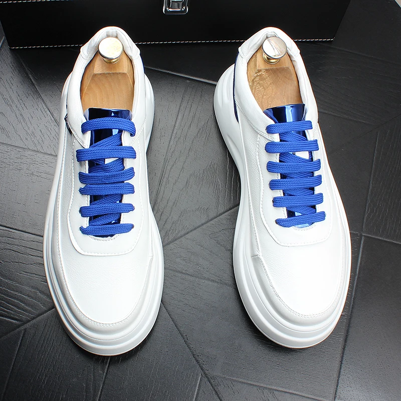 Korean style men's leisure white shoes lace-up genuine leather shoe streetwear flats platform sneakers breathable footwear mans
Korean style men's leisure white shoes lace-up genuine leather shoe streetwear flats platform sneakers breathable footwear mans