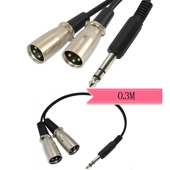 1/4" 6.35mm Stereo Plug To 3 Pin XLR Female*2 Microphone Mic Audio Cable 
1/4" 6.35mm Stereo Plug To 3 Pin XLR Female*2 Microphone Mic Audio Cable