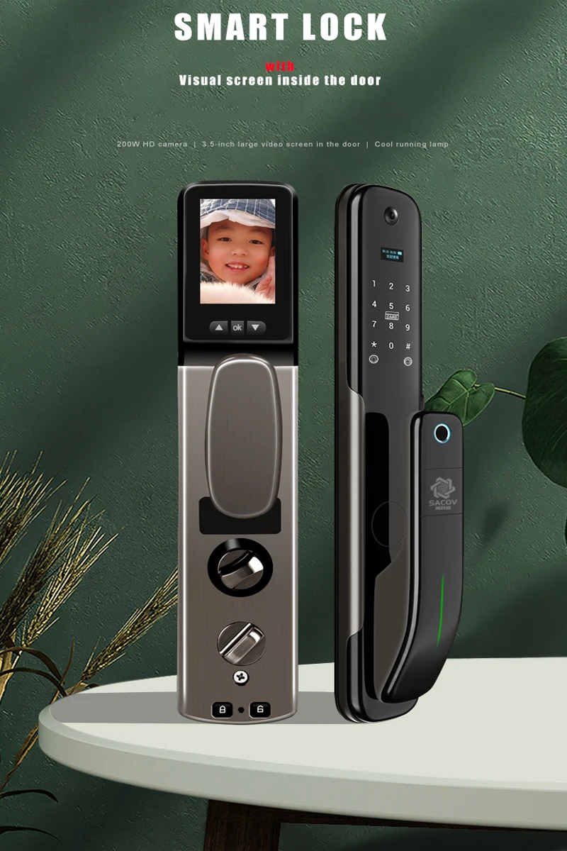 Fingerprint Lock Security Intelligent Lock With Password RFID Unlock keyless Electronic Door Lock for home offic with peephole
Fingerprint Lock Security Intelligent Lock With Password RFID Unlock keyless Electronic Door Lock for home offic with peephole