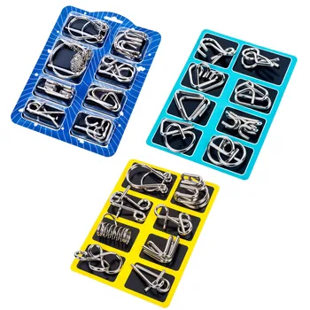 8pcs/Set Materials Metal Wire Puzzle Set IQ Test Mind Link Unlock Puzzle Game Toy Brain Teaser Kids Educational Montessori Toys
8pcs/Set Materials Metal Wire Puzzle Set IQ Test Mind Link Unlock Puzzle Game Toy Brain Teaser Kids Educational Montessori Toys