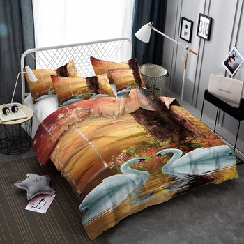 Swans in the lake Duvet cover set with pillowcases super king luxury bedding set Cotton New Autumn Pictures bed -set 2/3pcs
Swans in the lake Duvet cover set with pillowcases super king luxury bedding set Cotton New Autumn Pictures bed -set 2/3pcs