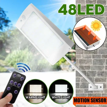 48LED Solar Lamp SMD2835 3 Mode PIR Motion Sensor Waterproof IP65 Solar Powered Wall Light Street Garden Lamps DC5.5V
48LED Solar Lamp SMD2835 3 Mode PIR Motion Sensor Waterproof IP65 Solar Powered Wall Light Street Garden Lamps DC5.5V
