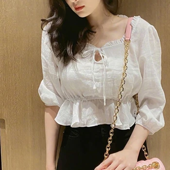 White Chiffon Women Shirts Womens Tops and Blouses High Street Short Pullover Blouse Korean Fashion Clothing H044820
White Chiffon Women Shirts Womens Tops and Blouses High Street Short Pullover Blouse Korean Fashion Clothing H044820