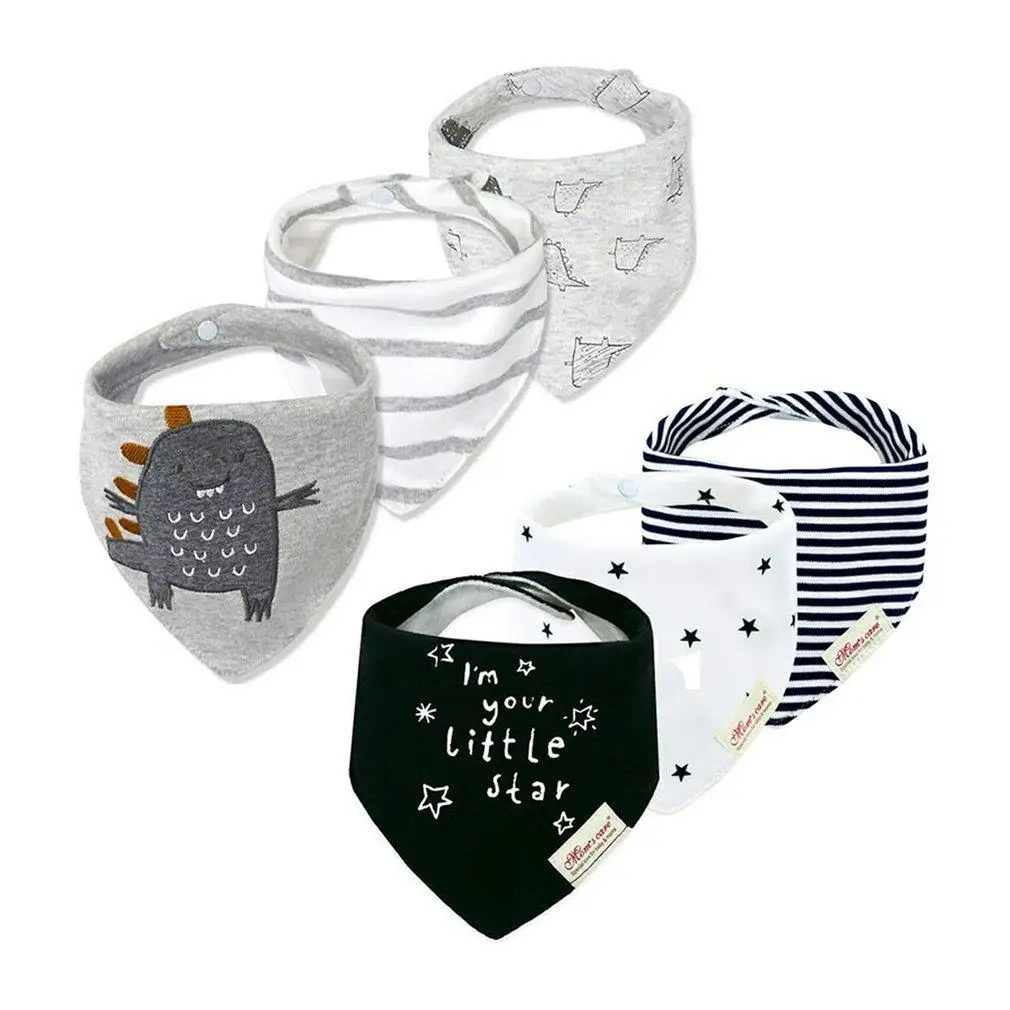 6pcs Per Lot Baby Bibs Bandana Set Cotton Multi-Style Triangle Cartoon Babadores Para Bebe Infant Boys Girls Saliva Towel Apron
6pcs Per Lot Baby Bibs Bandana Set Cotton Multi-Style Triangle Cartoon Babadores Para Bebe Infant Boys Girls Saliva Towel Apron