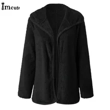 2020 grande taille polaire à capuche Parka manteau femmes décontracté irrégulière ourlet à manches longues hiver chaud pardessus femme Cardigan veste S-3XL(China)