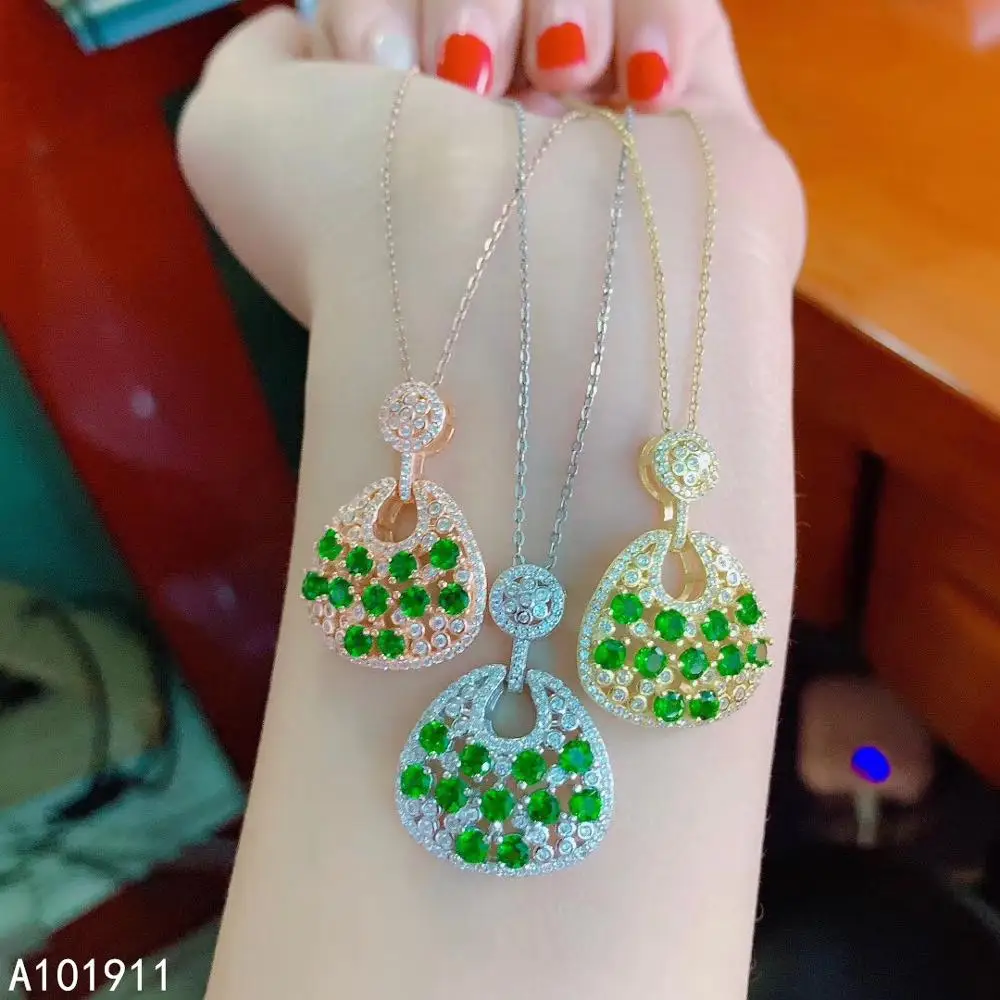 KJJEAXCMY fine jewelry 925 sterling silver inlaid Natural Diopside fashion pendant Female cute supports detection noble
KJJEAXCMY fine jewelry 925 sterling silver inlaid Natural Diopside fashion pendant Female cute supports detection noble