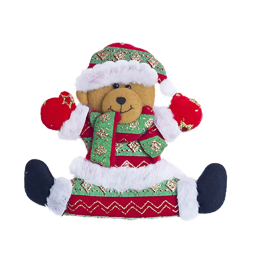 christmas santa claus snowman elk cloth art hanging ornament