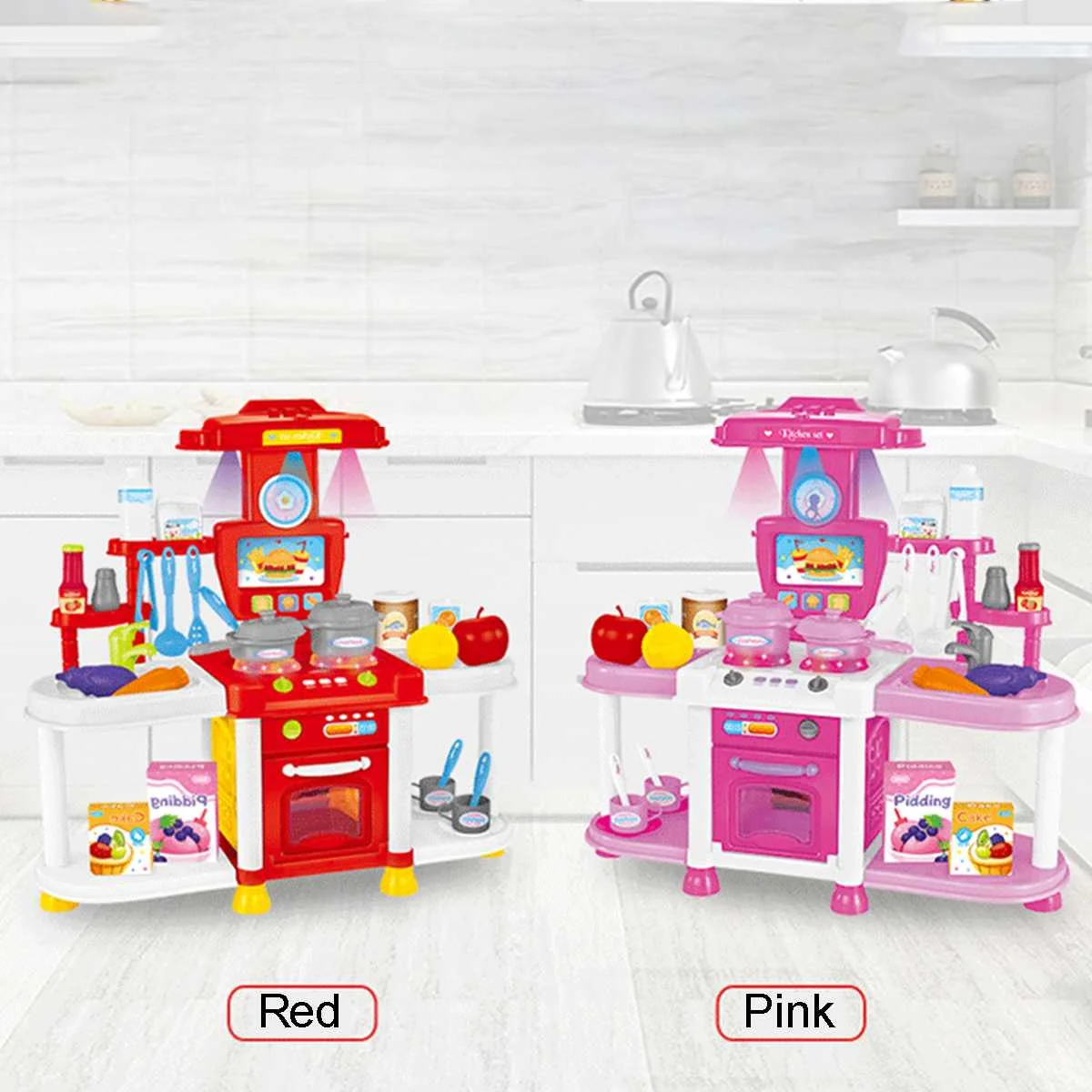 Hot Funny Kids Kitchen Toy Simulation Kitchen Toy Light/Music Effect Dinnerware Pretend Play Kitchen Cooking Table Set Children
Hot Funny Kids Kitchen Toy Simulation Kitchen Toy Light/Music Effect Dinnerware Pretend Play Kitchen Cooking Table Set Children