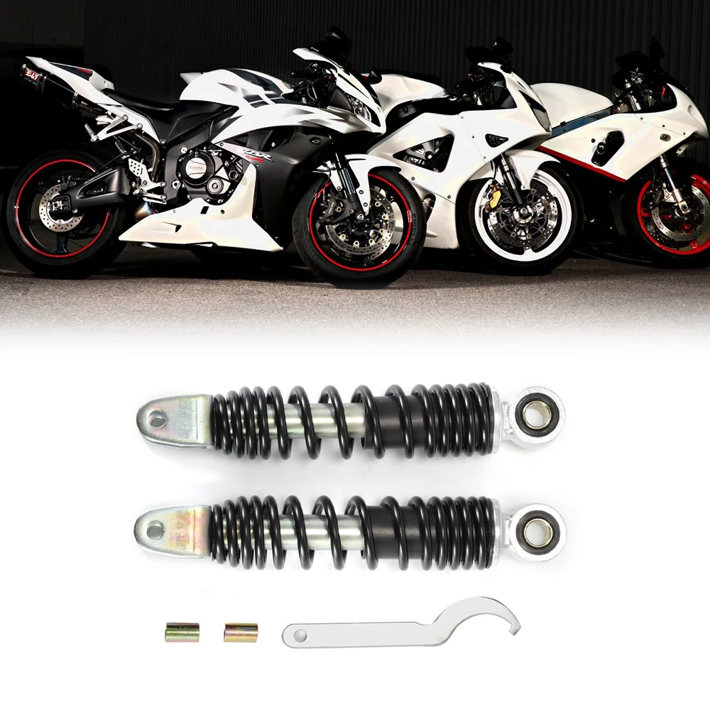 

195mm 7.68" 12mm Hole Silver Fork Gas Motorcycle Off-Road Moto Dirt Bike Rear Front Shock Absorber Suspension Protector D15
