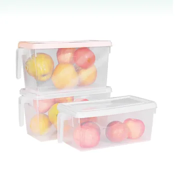 

Storage Box Transparent Food Container Sealed Home Organizer Fruit Food Multigrain Kitchen Rectangular Frozen Storage Box