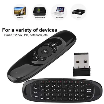 C120 Multi-Language 2.4G Air Mouse Wireless Keyboard Motion Sense IR Learning Remote Control USB Receiver for Smart TV BOX
C120 Multi-Language 2.4G Air Mouse Wireless Keyboard Motion Sense IR Learning Remote Control USB Receiver for Smart TV BOX