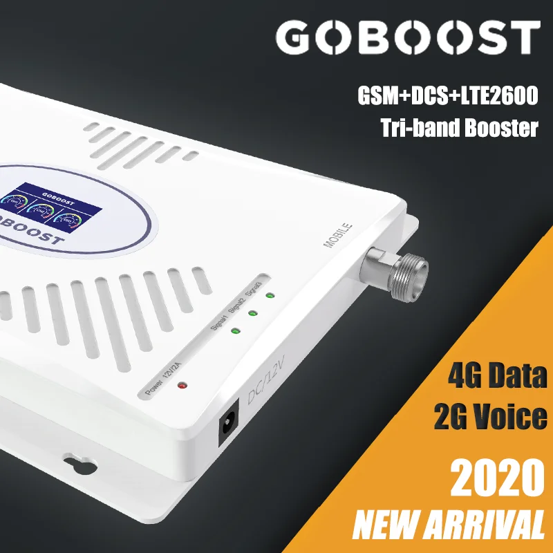 Трехдиапазонный усилитель мобильного сигнала 2G 4G GSM DCS LTE2600 Усилитель сотового