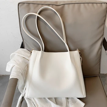 Burminsa Korean Style Big Shoulder Bags For Women Simple Design Large Capacity Casual Shopper Bags High Quality Soft Tote Bags 
Burminsa Korean Style Big Shoulder Bags For Women Simple Design Large Capacity Casual Shopper Bags High Quality Soft Tote Bags