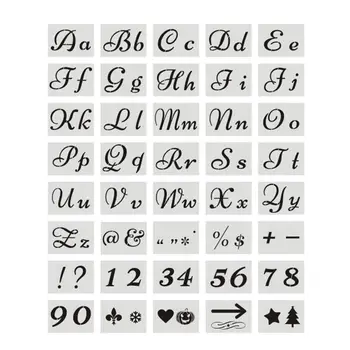 40PCS Drawing Scrapbooking Proportion Template Set Letters Numbers Scrapbook Openwork Templates Cards Craft Items
40PCS Drawing Scrapbooking Proportion Template Set Letters Numbers Scrapbook Openwork Templates Cards Craft Items