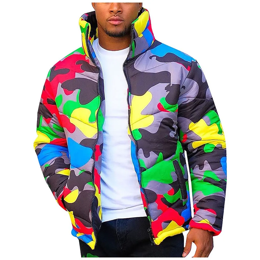 Down Coats Women Unisex Bright Face Camouflage Printed Dyed Coat Winter Jacket Cotton Clothes Winter Warm Baseball Coat Men
Down Coats Women Unisex Bright Face Camouflage Printed Dyed Coat Winter Jacket Cotton Clothes Winter Warm Baseball Coat Men