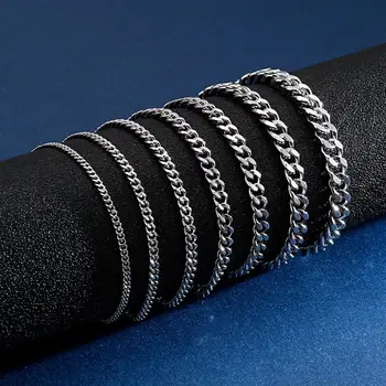2~7mm Width Cuban Curb Chain Bracelet Mens Fashion Jewelry On Hand Stainless Steel S Man Accessories 2020 Wholesale
2~7mm Width Cuban Curb Chain Bracelet Mens Fashion Jewelry On Hand Stainless Steel S Man Accessories 2020 Wholesale
