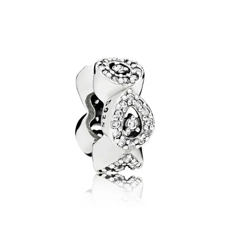 

Authentic 925 Sterling Silver Bead Cascading Glamour Spacer Charm Fit Pandora Women Bracelet Bangle Gift DIY Jewelry