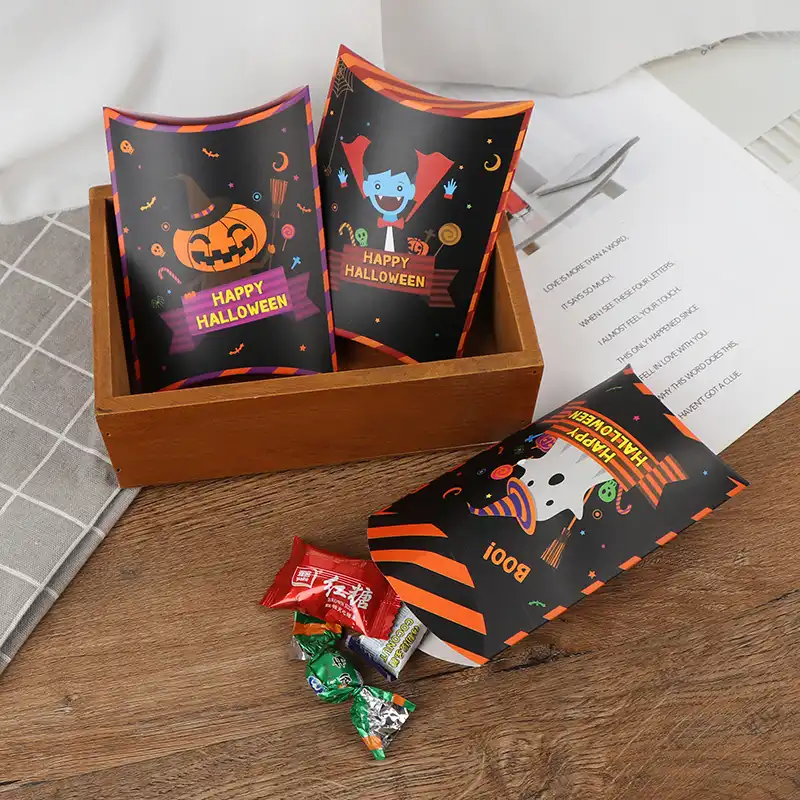 1pc trick or treat halloween paper gift box candy boxes bag