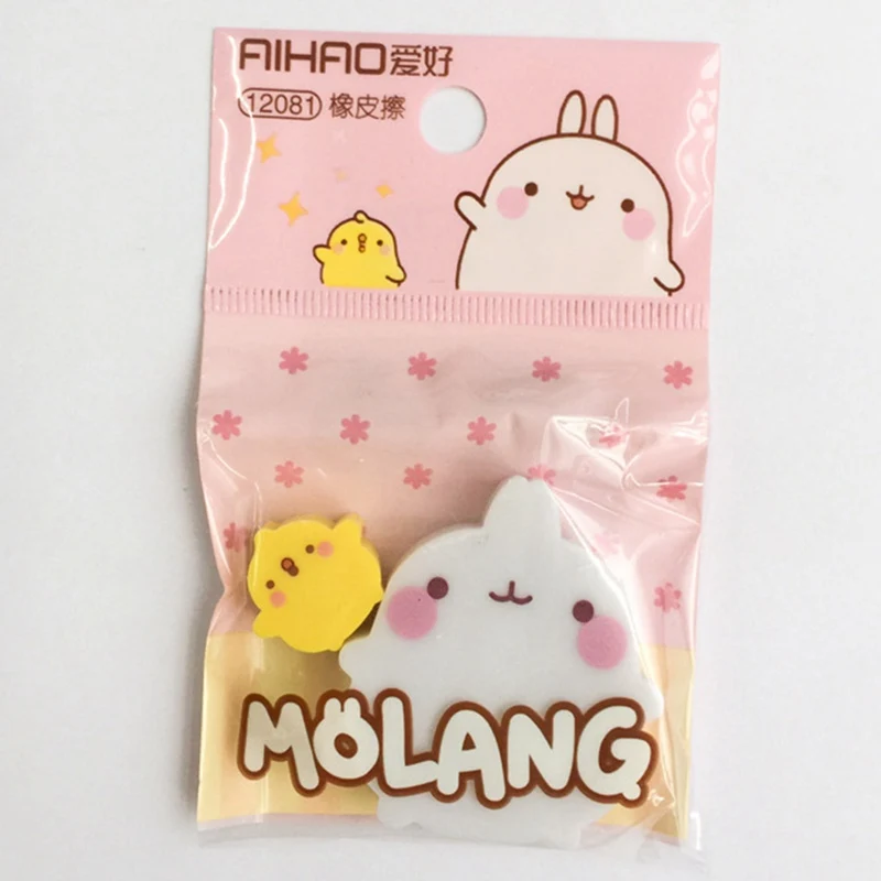 2 pcs/pack Molang Rabbit Duck Eraser Rubber Eraser Primary Student Prizes Promotional Gift Stationery
2 pcs/pack Molang Rabbit Duck Eraser Rubber Eraser Primary Student Prizes Promotional Gift Stationery