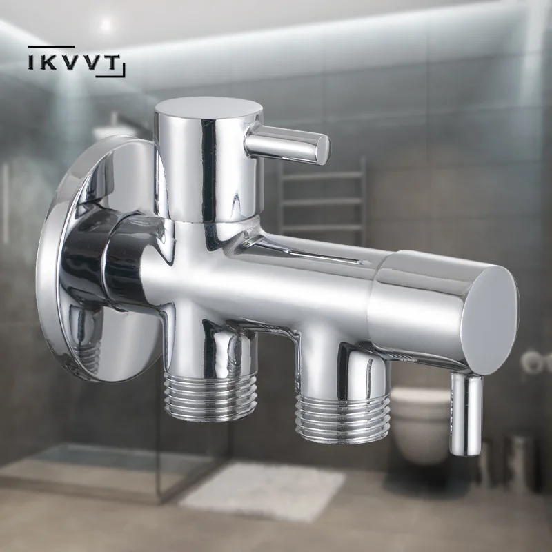 G1/2 Three-way Triangle Valve One Into Two Out Double Water Angle Valve Washing Machine Toilet Stop Valve Multi-function Tap
G1/2 Three-way Triangle Valve One Into Two Out Double Water Angle Valve Washing Machine Toilet Stop Valve Multi-function Tap