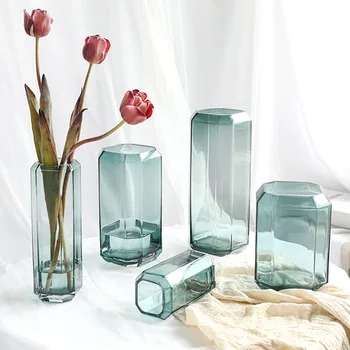 Creative Hexagon Transparent Glass Vase For Home Decoration Accessories Thick Plants Holder Flower Arrangement Office Display
Creative Hexagon Transparent Glass Vase For Home Decoration Accessories Thick Plants Holder Flower Arrangement Office Display