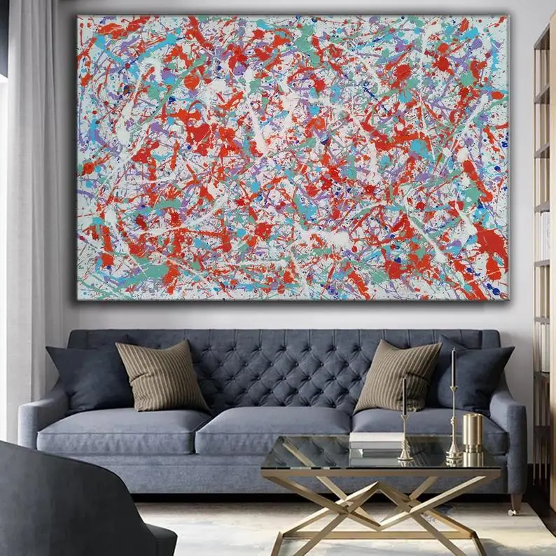 Jackson Pollock Inspired Painting Modern Abstract Painting Pollock Style Painting Pollock Inspired Painting Large Oil Painting
Jackson Pollock Inspired Painting Modern Abstract Painting Pollock Style Painting Pollock Inspired Painting Large Oil Painting