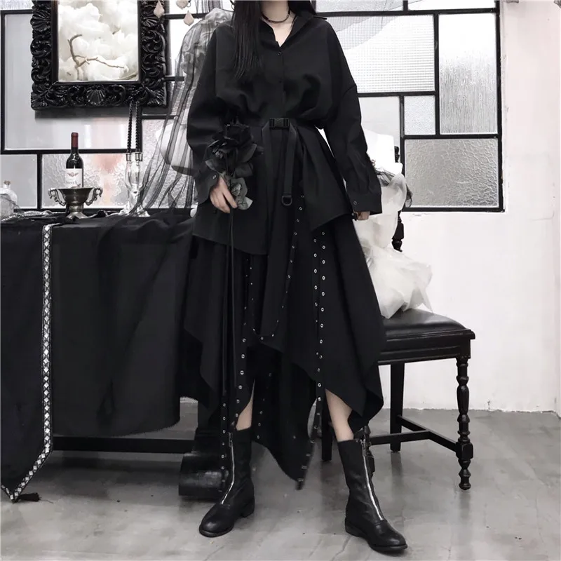Photo Shoot 2020 Spring And Autumn Cool Irregular Sense of Design Dark Wind Punk Webbing Skirt Long Skirts
Photo Shoot 2020 Spring And Autumn Cool Irregular Sense of Design Dark Wind Punk Webbing Skirt Long Skirts
