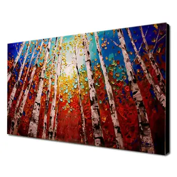 Hand Painted Colorful Birch Forest Blue Sky Knife Oil Painting Modern Texture Wall Art Large On Canvas Decor Restaurant
Hand Painted Colorful Birch Forest Blue Sky Knife Oil Painting Modern Texture Wall Art Large On Canvas Decor Restaurant