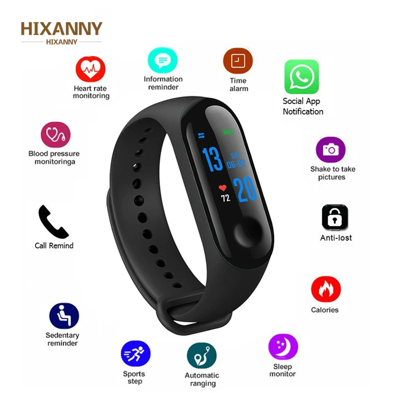 M3 Smart Band Fitness Tracker Blood Pressure Heart Rate Monitor Bluetooth Smart Bracelet Waterproof Pedometer Activity Bracelet
M3 Smart Band Fitness Tracker Blood Pressure Heart Rate Monitor Bluetooth Smart Bracelet Waterproof Pedometer Activity Bracelet