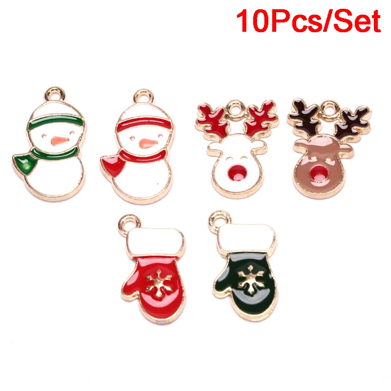 10Pcs/lot Christmas Elk Snowman Gloves Enamel Dangle Charms Pendant Fit Bracelet Necklace DIY Women Jewelry Accessories
10Pcs/lot Christmas Elk Snowman Gloves Enamel Dangle Charms Pendant Fit Bracelet Necklace DIY Women Jewelry Accessories