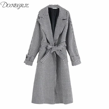 2020 Belt Waist Wool Coats Women Fashion Houndstooth Jackets Women Elegant Pockets Buttons Coats Female Ladies
2020 Belt Waist Wool Coats Women Fashion Houndstooth Jackets Women Elegant Pockets Buttons Coats Female Ladies