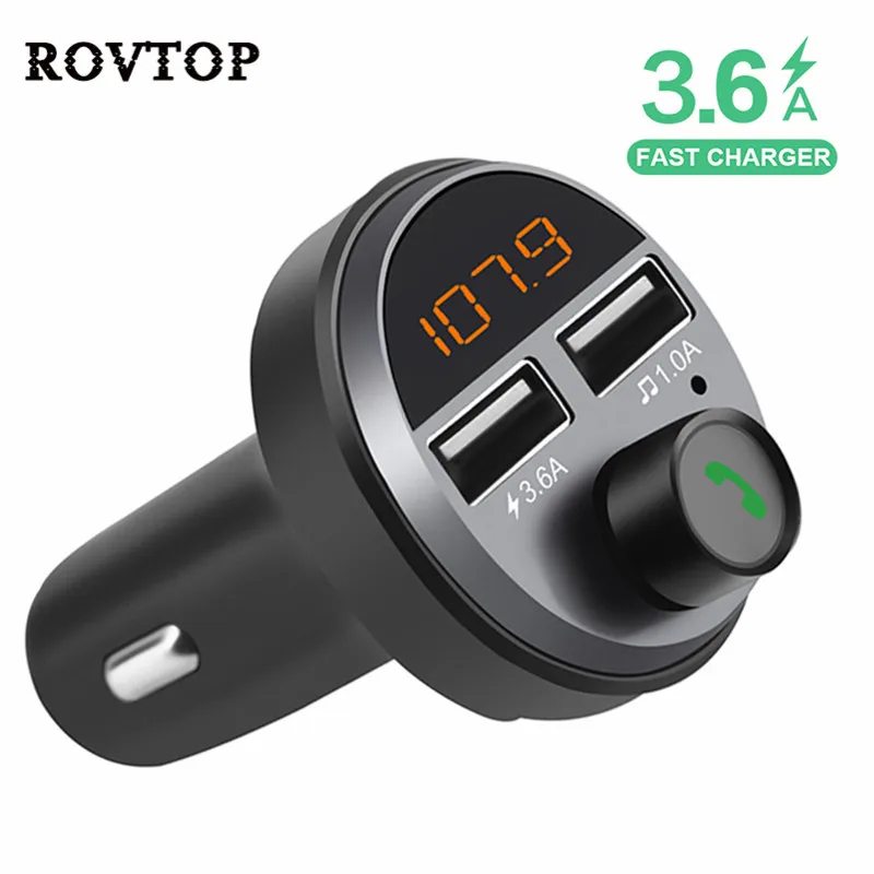 Wireless Handsfree Car Bluetooth 5.0 Kit FM Transmitter Car MP3 Player 3.6A Fast Charge Dual USB Charger Support TF Card 
Wireless Handsfree Car Bluetooth 5.0 Kit FM Transmitter Car MP3 Player 3.6A Fast Charge Dual USB Charger Support TF Card