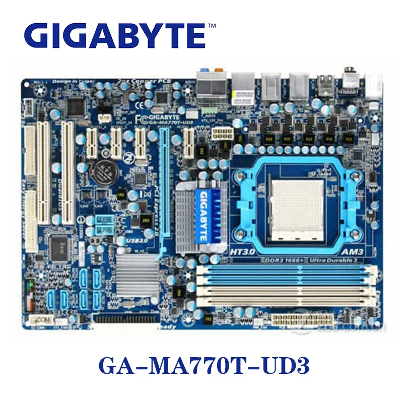 Разъем AM3 для AMD 770 Gigabyte GA MA770T UD3 материнская плата DDR3 16GB десктопная системная ATX