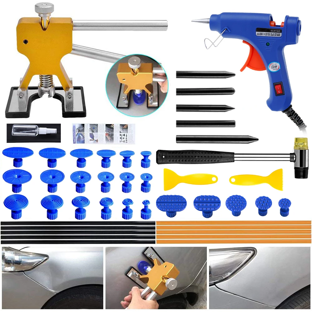 Paintless Dent Repair Tool Dent Puller Kit, Pops a Dent Car Dent Removal Kit for Automobile Body Motorcycle Refrigerator
Paintless Dent Repair Tool Dent Puller Kit, Pops a Dent Car Dent Removal Kit for Automobile Body Motorcycle Refrigerator