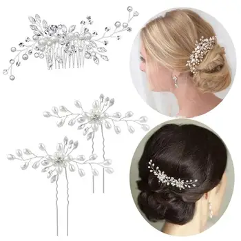 3Pcs Hair Comb Bridal Hairpins Tiara Pearl Hairpin Rhinetone Hair Pins Artificial Beaded Hair Accessories For Women Girls
3Pcs Hair Comb Bridal Hairpins Tiara Pearl Hairpin Rhinetone Hair Pins Artificial Beaded Hair Accessories For Women Girls