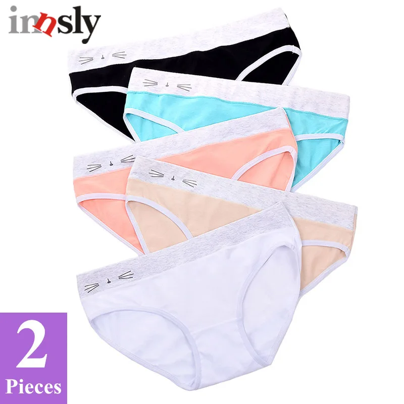 

2 Pieces/Set Combed Cotton Women Panties High Quality Female Briefs Soft Low-Rise Candy Color Patchwork Ladies Underwear