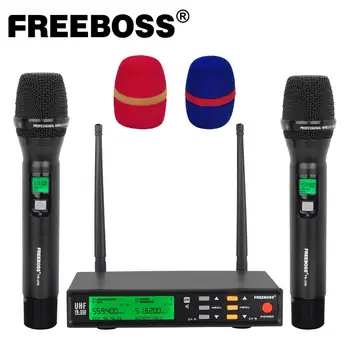 Freeboss FB-U58 UHF 2*200 Adjustable Frequency Metal handheld LCD Screen Smart Option ECHO and EQ effec Microphone System for DJ
Freeboss FB-U58 UHF 2*200 Adjustable Frequency Metal handheld LCD Screen Smart Option ECHO and EQ effec Microphone System for DJ