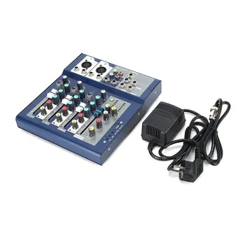 F-4 4 Channel Professional Live Mixing Studio Audio Sound Console Network Anchor Portable Mixing Device Vocal Effect Processor