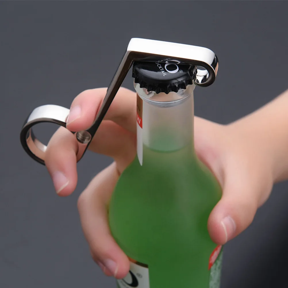 

Alloy Beer Bottle Opener Simple One-Handed Cap Lifter Fridge Magnet Party Favors Gifts Beer Can Opener Destapador De