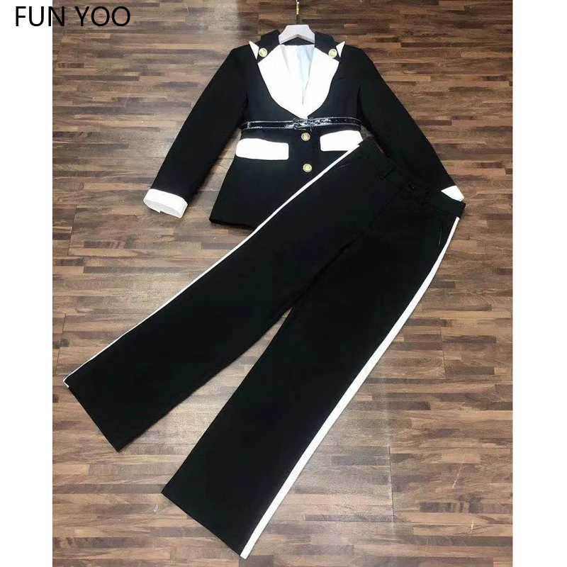 2019 Woman Suits Office Lady Turn down Collar Patch work Single Breasted Coat Zipper Fly Full Sleeves Sashes Sets
2019 Woman Suits Office Lady Turn down Collar Patch work Single Breasted Coat Zipper Fly Full Sleeves Sashes Sets