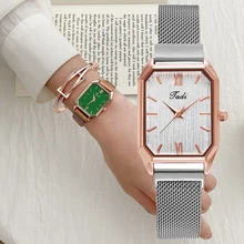 Watches Women Square Rose Gold Wrist Watches Mesh Strap Fashion Brand Watches Female Ladies Quartz Clock Women Gift Reloj Mujer
Watches Women Square Rose Gold Wrist Watches Mesh Strap Fashion Brand Watches Female Ladies Quartz Clock Women Gift Reloj Mujer