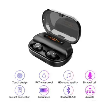V12 Wireless Bluetooth5.0 Touch Control Earbuds Sports Stereo Music Earphones Waterproof For iOS Android Phone
V12 Wireless Bluetooth5.0 Touch Control Earbuds Sports Stereo Music Earphones Waterproof For iOS Android Phone