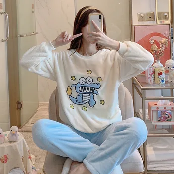 FZSLCYIYI Autumn Winter Warm Flannel Women Pyjamas Sets Thick Coral Velvet Long Sleeve Cartoon Sleepwear Flannel Pajamas Set
FZSLCYIYI Autumn Winter Warm Flannel Women Pyjamas Sets Thick Coral Velvet Long Sleeve Cartoon Sleepwear Flannel Pajamas Set