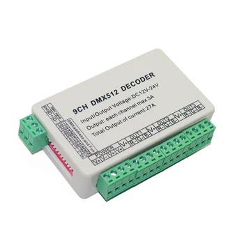 9-channel DMX512 Decoder 9-channel DMX Controller 3 Groups of RGB Outputs DC5-24V
9-channel DMX512 Decoder 9-channel DMX Controller 3 Groups of RGB Outputs DC5-24V