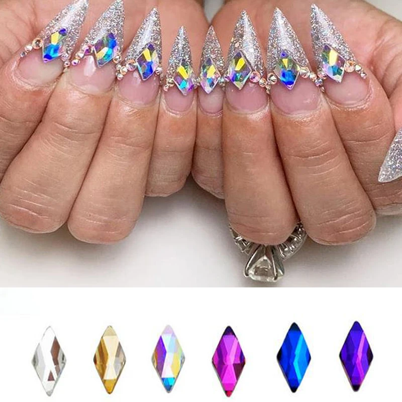 20pcs Ultra Sparkle&Shine AB Crystal Bead Rhombus Shapes Gold FlatBack Glass Rhinestones Diamonds Gems Pearls for 3D Nail Art
20pcs Ultra Sparkle&Shine AB Crystal Bead Rhombus Shapes Gold FlatBack Glass Rhinestones Diamonds Gems Pearls for 3D Nail Art