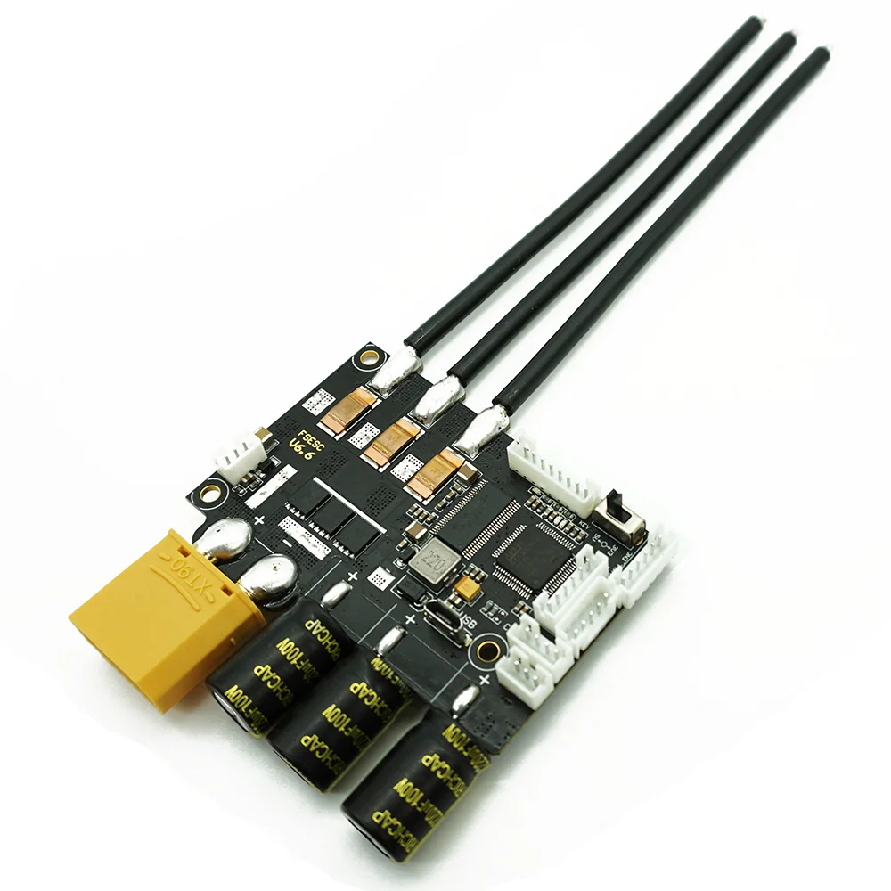 FSESC V6.6 Based on VESC 60A ESC with Heatsink Anti-spark Switch for Electric RC Car Truck Drone E-scooter Robot Skateboard
FSESC V6.6 Based on VESC 60A ESC with Heatsink Anti-spark Switch for Electric RC Car Truck Drone E-scooter Robot Skateboard