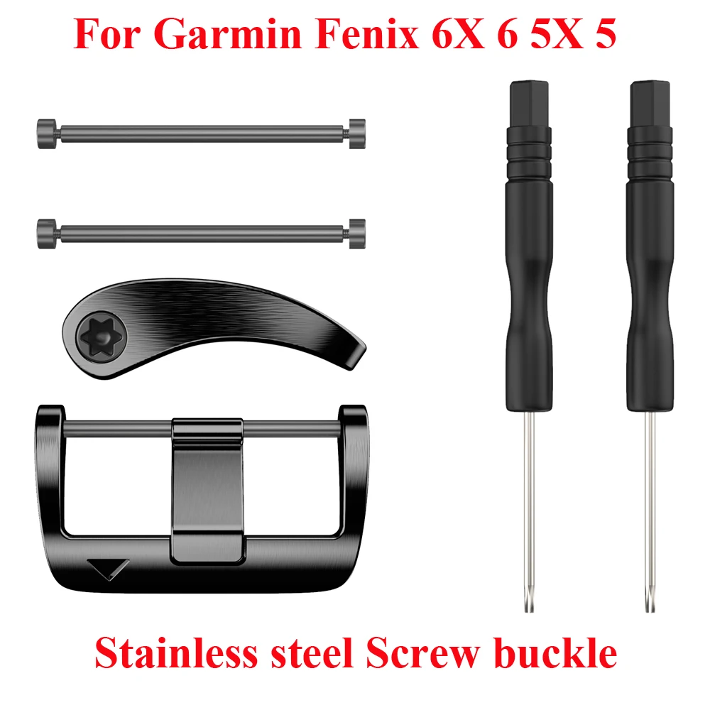 22 26mm Stainless Steel Buckle Connector for Garmin Fenix 6X Fenix 6 6S Fenix 5X 5 3 3HR Watch Easy Fit Quick Fit Screw Buckle
22 26mm Stainless Steel Buckle Connector for Garmin Fenix 6X Fenix 6 6S Fenix 5X 5 3 3HR Watch Easy Fit Quick Fit Screw Buckle