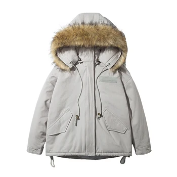 Men's Winter Hooded Loose Cotton Men's / Women's Large size M-5XL Cotton clothing Korean version of the trend of casual Coat 
Men's Winter Hooded Loose Cotton Men's / Women's Large size M-5XL Cotton clothing Korean version of the trend of casual Coat