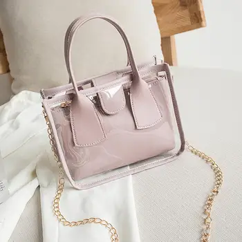 Transparent PVC Handbag Classic Texture Creative Delicate Design Jelly Portable Clutch Chain Shoulder Bag Composite Set
Transparent PVC Handbag Classic Texture Creative Delicate Design Jelly Portable Clutch Chain Shoulder Bag Composite Set
