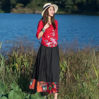 2020 Spring summer The New folk-custom Women Retro Chinese style Cotton and linen skirt All-match Mid-length splice A-line
2020 Spring summer The New folk-custom Women Retro Chinese style Cotton and linen skirt All-match Mid-length splice A-line